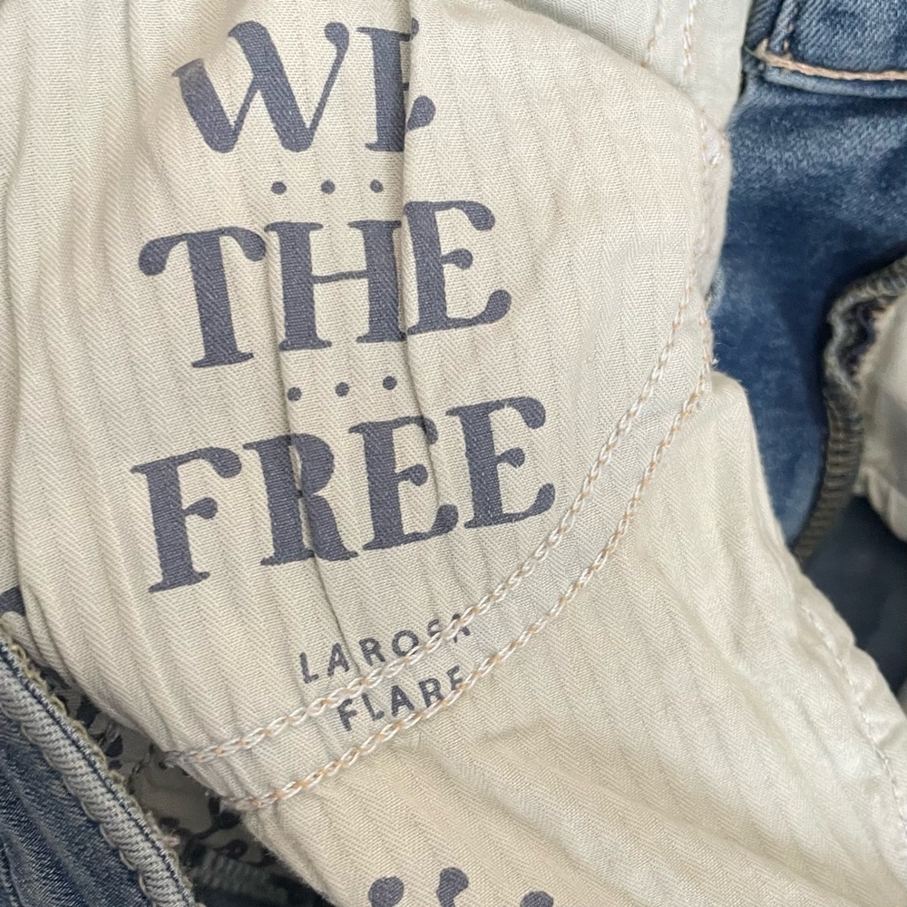 Free People We The Free La Rosa Flare Jeans Bell Bottoms Size 28 - Picture 7 of 12